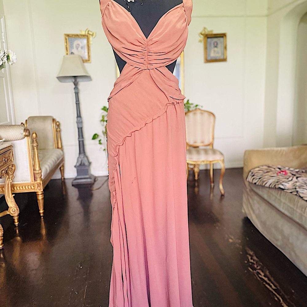 “La Perla” Sexy Elegant Silk Open Back Long Dress